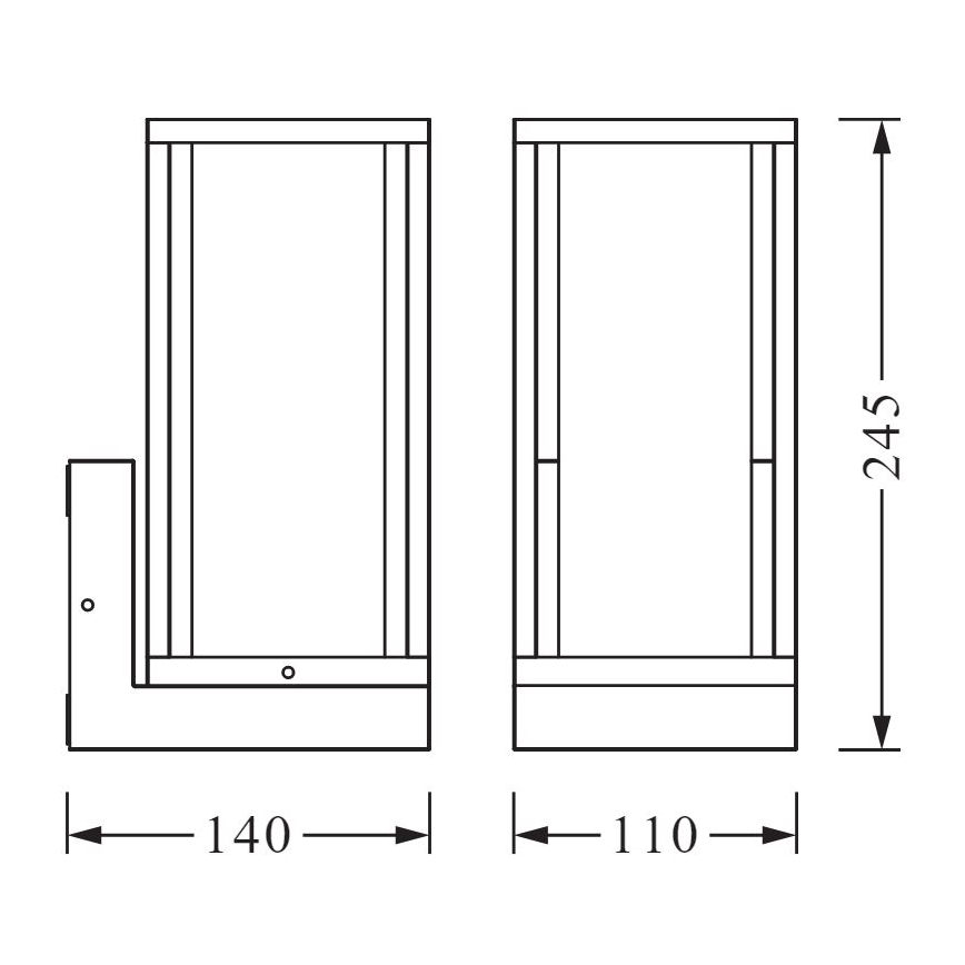 Ledvance - Außenwandbeleuchtung FRAME 1xE27/60W/230V IP44
