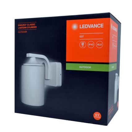 Ledvance - Außenwandleuchte CYLINDER 1xE27/60W/230V IP43 weiß