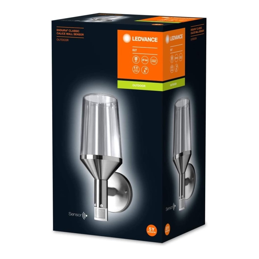 Ledvance - Außenwandleuchte mit Sensor CALICE 1xE27/60W/230V IP44