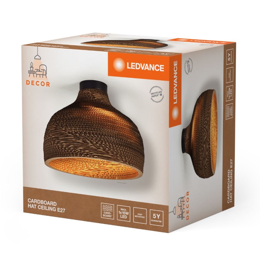 Ledvance - Deckenleuchte DECOR CARDBOARD 1xE27/15W/230V d 36 cm