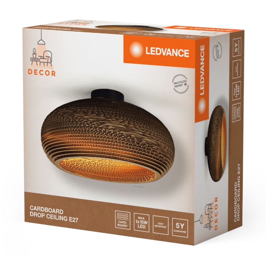 Ledvance - Deckenleuchte DECOR CARDBOARD 1xE27/15W/230V d 40 cm