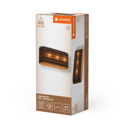 Ledvance - Deckenleuchte DECOR CARDBOARD 3xE27/15W/230V