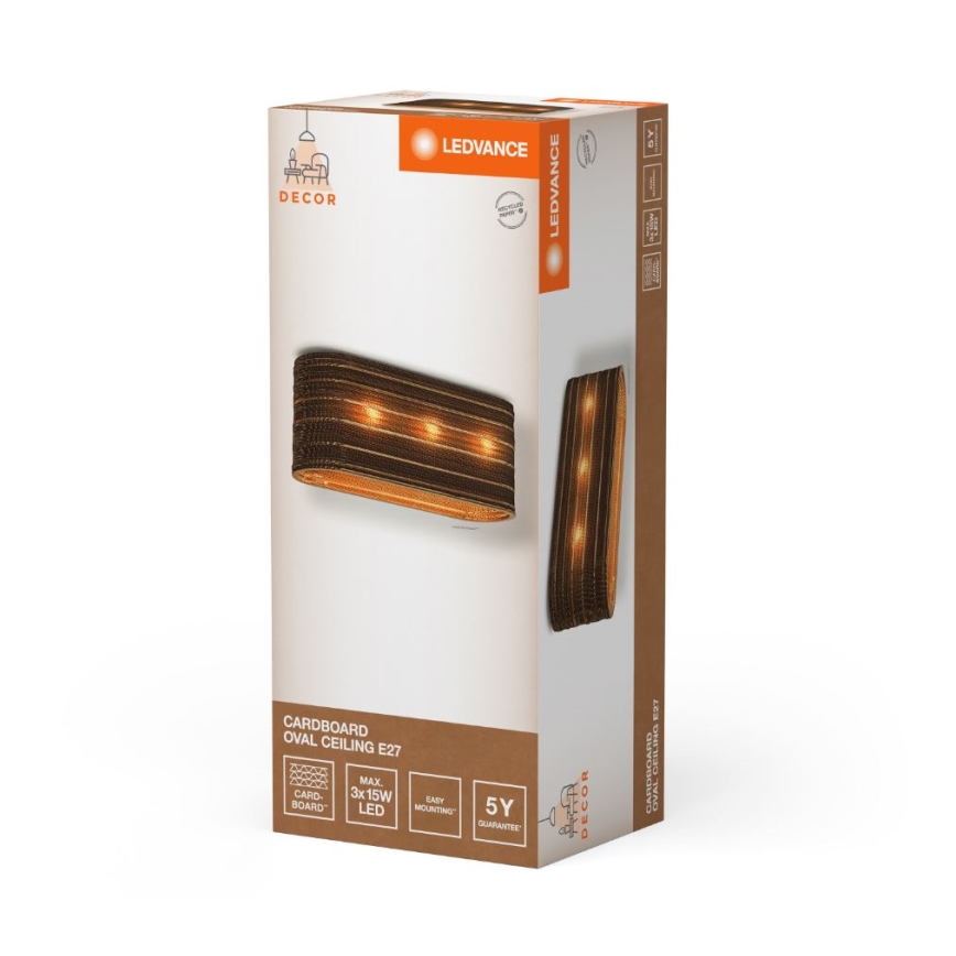 Ledvance - Deckenleuchte DECOR CARDBOARD 3xE27/15W/230V