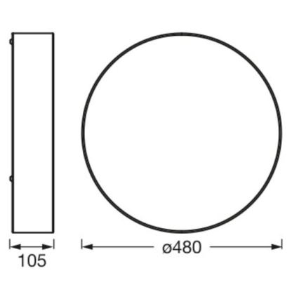 Ledvance - Deckenleuchte ORBIS PARIS 3xE27/25W/230V weiß