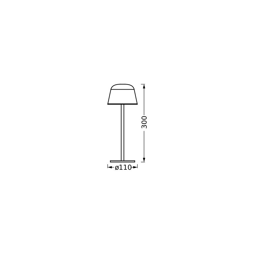 Ledvance - Dimmbare aufladbare LED-Leuchte für Außenbereiche TABLE LED/2,5W/5V IP54 beige