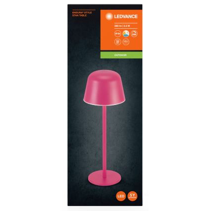 Ledvance - Dimmbare aufladbare LED-Leuchte für Außenbereiche TABLE LED/2,5W/5V IP54 rot