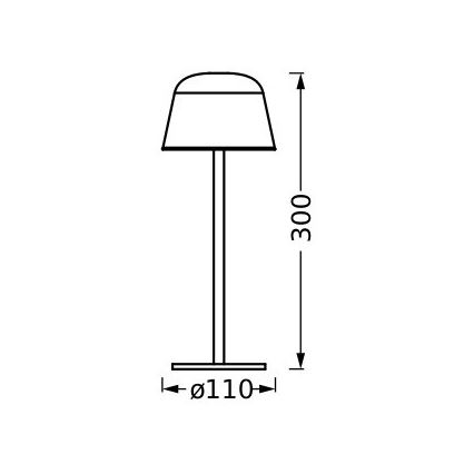 Ledvance - Dimmbare aufladbare LED-Leuchte für Außenbereiche TABLE LED/2,5W/5V IP54 rot