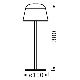 Ledvance - Dimmbare aufladbare LED-Leuchte für Außenbereiche TABLE LED/2,5W/5V IP54 schwarz