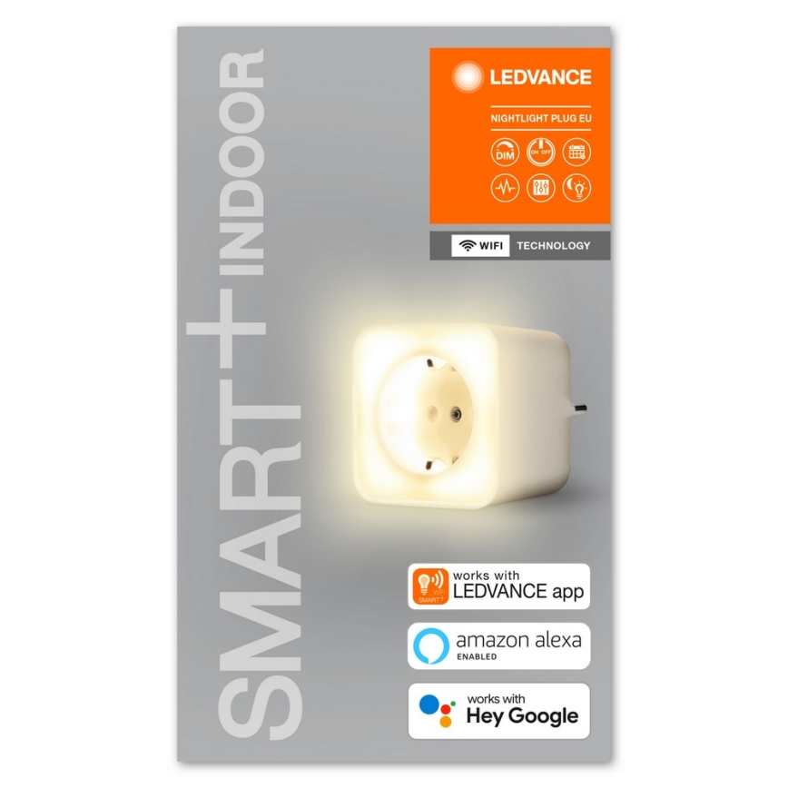 Ledvance - Dimmbare intelligente Steckdose mit LED-Beleuchtung SMART+ PLUG 3680W Wi-Fi