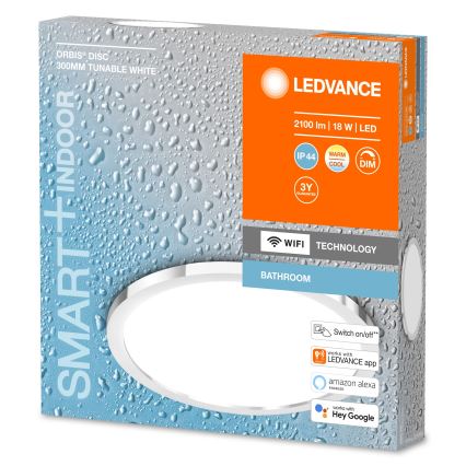 Ledvance - LED dimmbare Badezimmerleuchte SMART+ DISC LED/18W/230V 3000-6500K Wi-Fi