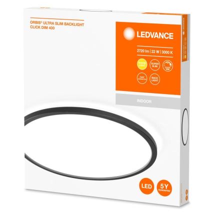 Ledvance – Dimmbare LED-Deckenleuchte ORBIS LED/22W/230V schwarz