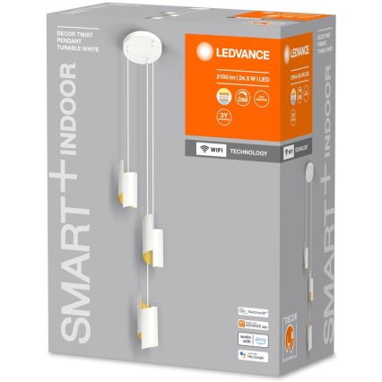 Ledvance – Dimmbare LED-Hängeleuchte an Schnur SMART+ DECOR 3xLED/8W/230V weiß Wi-Fi