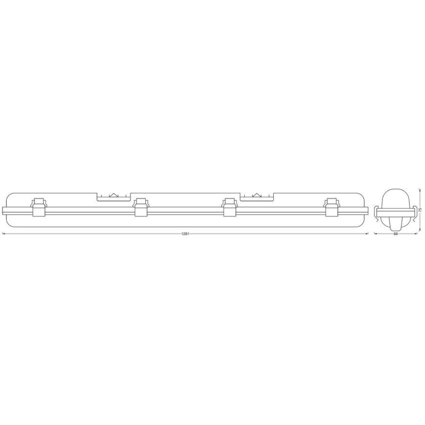 Ledvance - Dimmbare LED-Industrieleuchte SUBMARINE G13/18W/230V 2700-6500K Wi-Fi IP65