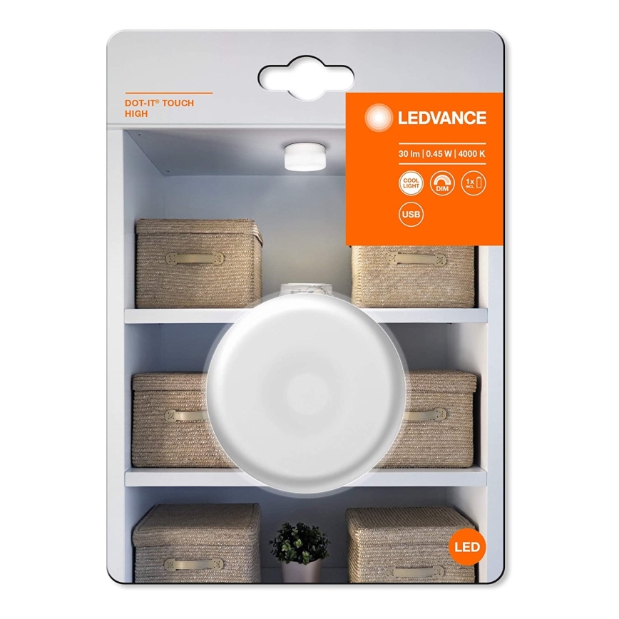 Ledvance - Dimmbare LED-Orientierungsleuchte DOT-IT LED/0,45W/5V 500 mAh