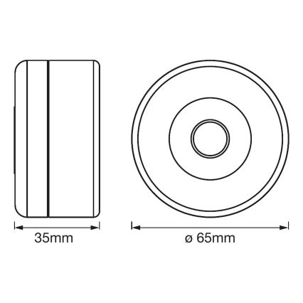 Ledvance - Dimmbare LED-Orientierungsleuchte DOT-IT LED/0,45W/5V 500 mAh