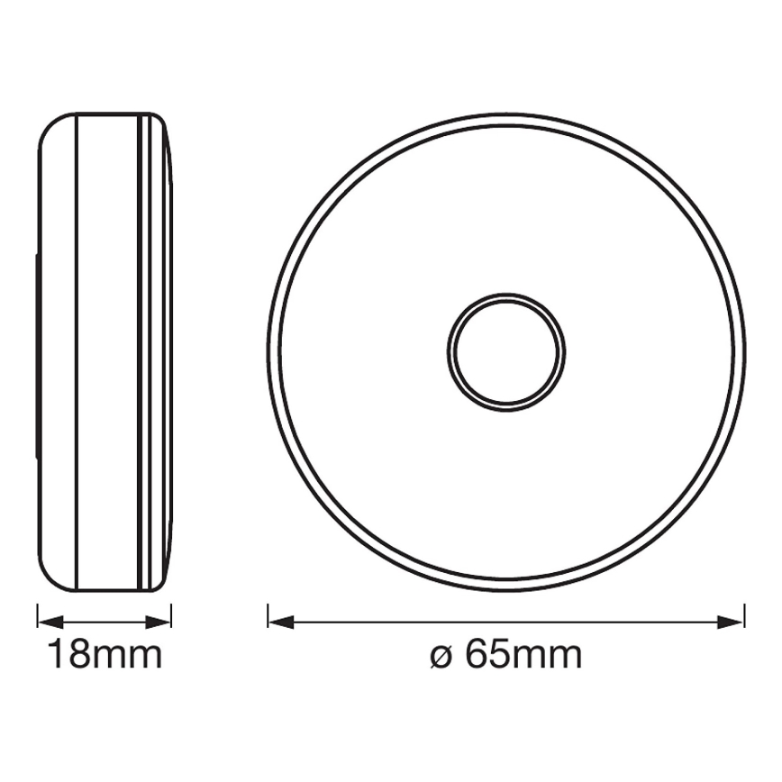 Ledvance - Dimmbare LED-Orientierungsleuchte DOT-IT LED/0,45W/5V 500 mAh