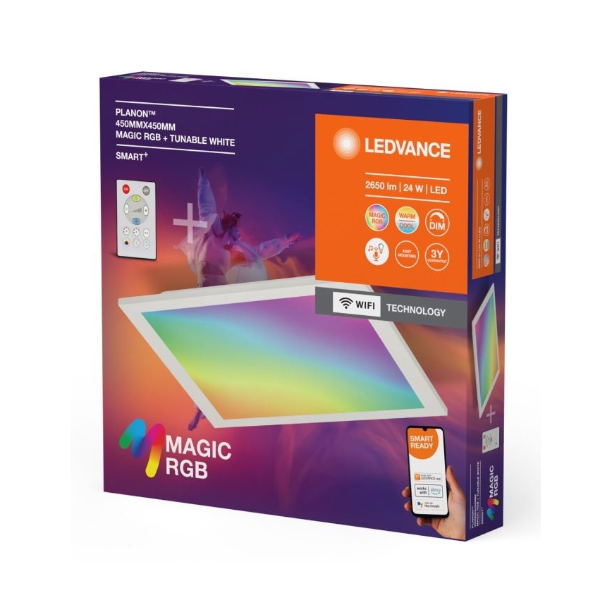 Ledvance - Dimmbare LED-RGBW-Deckenleuchte SMART+ MAGIC LED/24W/230V 2700-6500K Wi-Fi + Fernbedienung