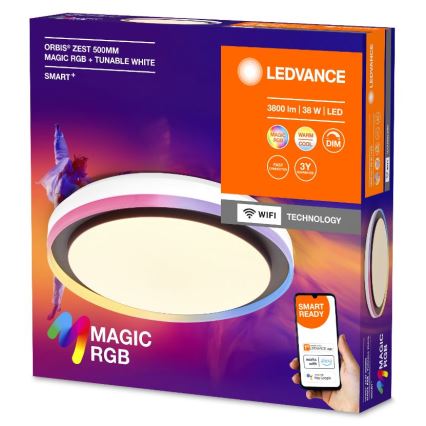 Ledvance - Dimmbare LED-RGBW-Deckenleuchte SMART+ MAGIC LED/38W/230V 2700-6500K Wi-Fi