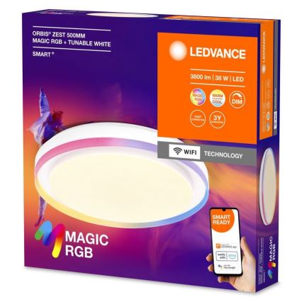 Ledvance - Dimmbare LED-RGBW-Deckenleuchte SMART+ MAGIC LED/38W/230V  2700-6500K Wi-Fi