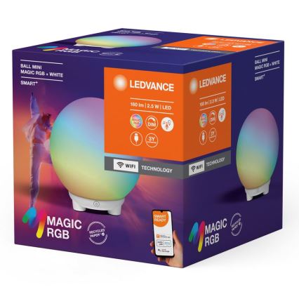 Ledvance - Dimm- und aufladbare LED-RGBW-Tischleuchte SMART+ MAGIC LED/2,5W/5V 2200-6500K Wi-Fi
