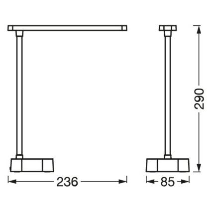 Ledvance - Dimmbare LED-Tischleuchte mit Touch-Funktion PANAN LED/5,2W/5V 1200mAh