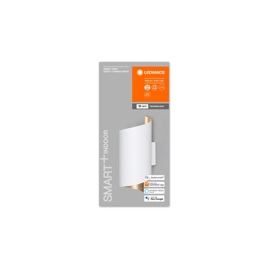 Ledvance - Dimmbare LED-Wandleuchte SMART+ TWIST LED/12W/230V 3000-6500K Wi-Fi weiß