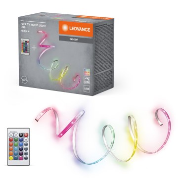 Ledvance - Dimmbarer LED-RGB-Streifen FLEX TV MOOD 1 m LED/4W/5V + Fernbedienung