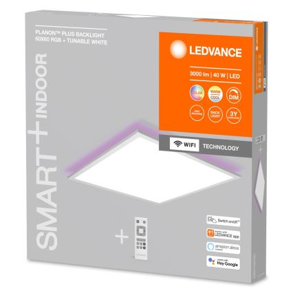 Ledvance - LED RGBW dimmbares Panel SMART+ PLANON LED/40W/230V 3000-6500K 60x60 cm Wi-Fi + Fernbedienung