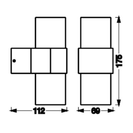 Ledvance - Außenwandleuchte ENDURA ROTARY 2xGU10/5W/230V IP44
