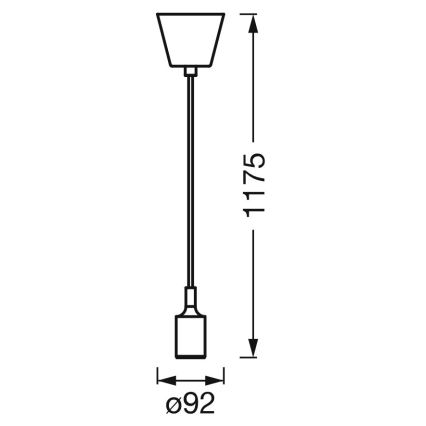 Ledvance - Hängeleuchte an Schnur PENDULUM BELL 1xE27/15W/230V weiß