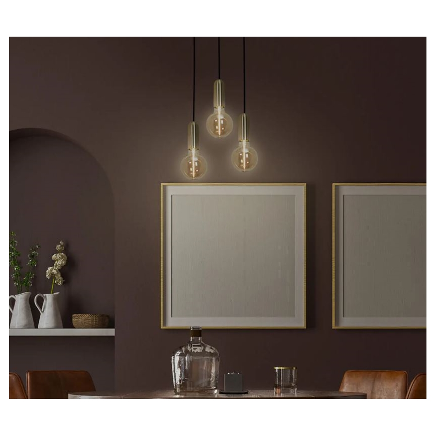 Ledvance - Hängeleuchte an Schnur PENDULUM ROUND 1xE27/15W/230V golden