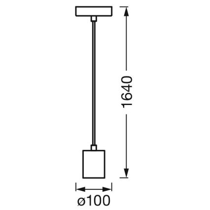 Ledvance - Hängeleuchte an Schnur PENDULUM ROUND 1xE27/15W/230V golden