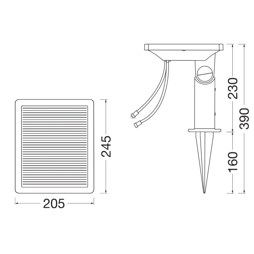 Ledvance - Hybrid-Solarpanel ENDURA 24W/12V 2000 mAh IP67