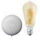 Ledvance - Intelligenter Lautsprecher Google Nest Mini + dimmbare LED-Glühbirne SMART+ E27/5,5W/230V