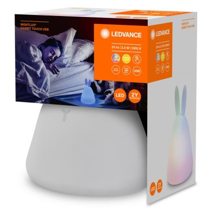 Ledvance - Kleine LED Kinder-Nachtleuchte mit Touch-Funktion TOUCH LED/2,5W/5V 1200 mAh