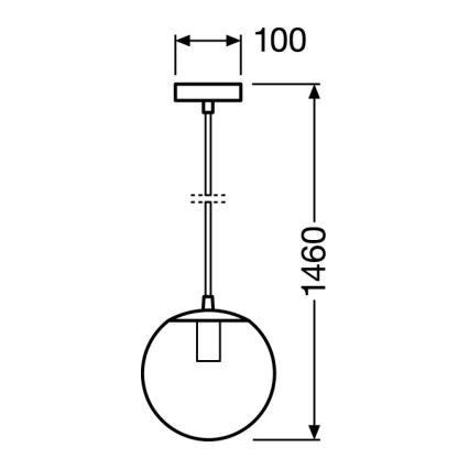 Ledvance - Kronleuchter an Schnur BUBBLE 1xE27/40W/230V d. 20 cm