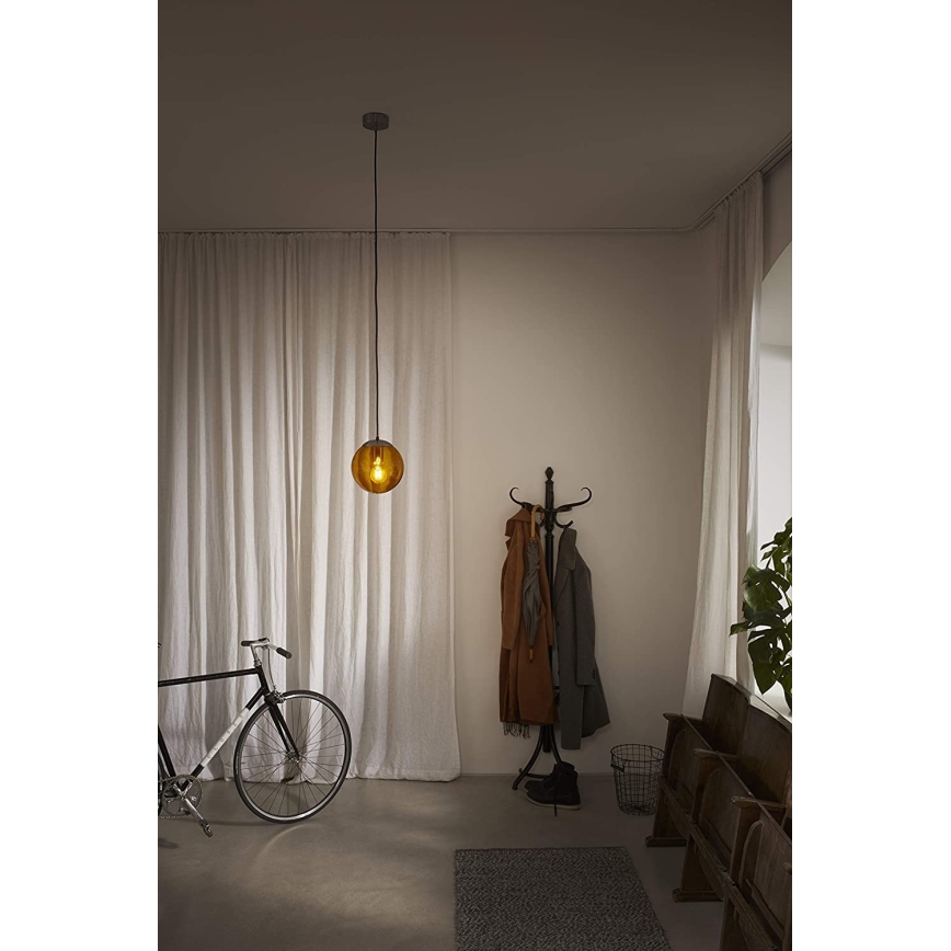 Ledvance - Kronleuchter an Schnur BUBBLE 1xE27/40W/230V orange d. 20 cm