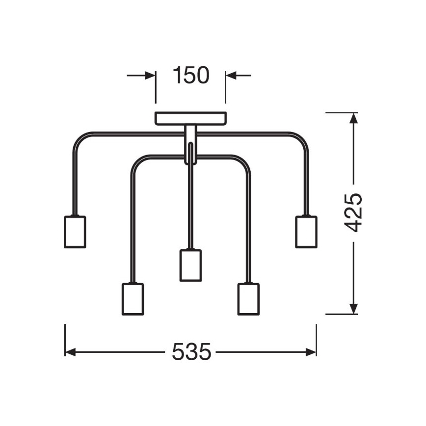 Ledvance - Kronleuchter PIPE 6xE27/40W/230V