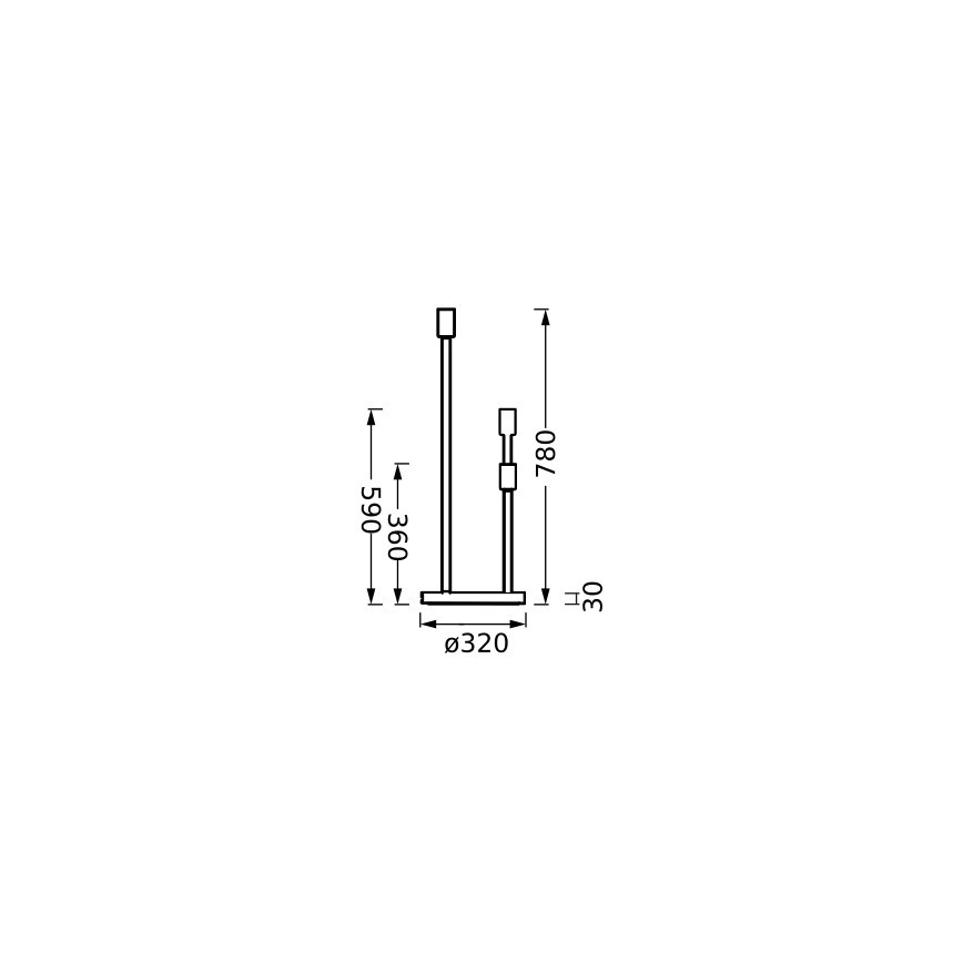 Ledvance - Lampenfuß DECOR STICK 3xE27/40W/230V beige