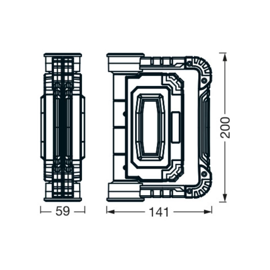 Ledvance - Aufladbare LED-Arbeitsleuchte WORKLIGHT BATTERY 2xLED/7W/5V