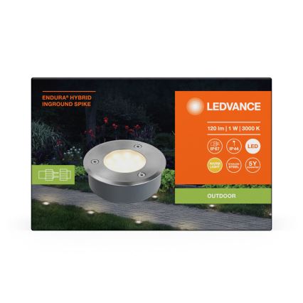 Ledvance - LED-Außenleuchte ENDURA HYBRID SPIKE LED/1W/12V IP44