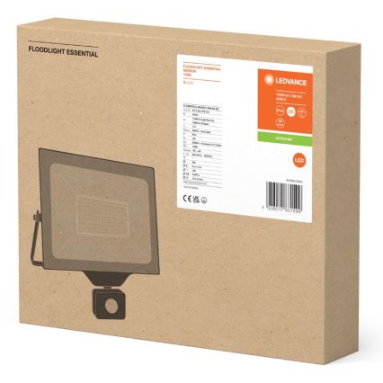 Ledvance - LED Außenwandstrahler mit Sensor FLOODLIGHT ESSENTIAL LED/100W/230V IP44