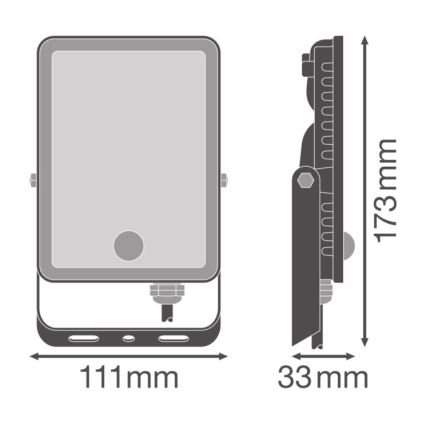 Ledvance - LED-Wandstrahler für den Außenbereich mit Sensor FLOODLIGHT LED/20W/230V IP65