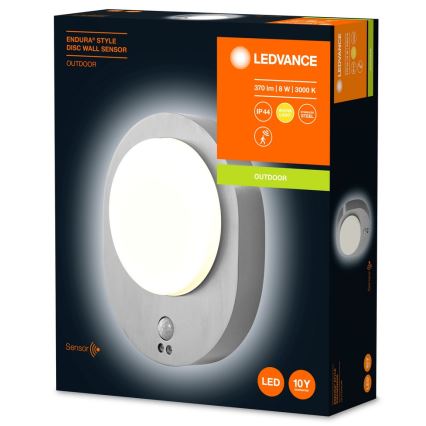 Ledvance - LED-Außenwandleuchte mit Sensor DISC LED/8W/230V IP44