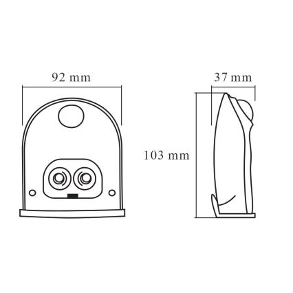 Ledvance - LED Außenwandleuchte mit Sensor DOORLED LED/1W/3xAA IP54