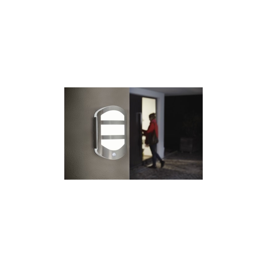 Ledvance - LED-Außenwandleuchte mit Sensor PLATE LED/12,5W/230V IP44