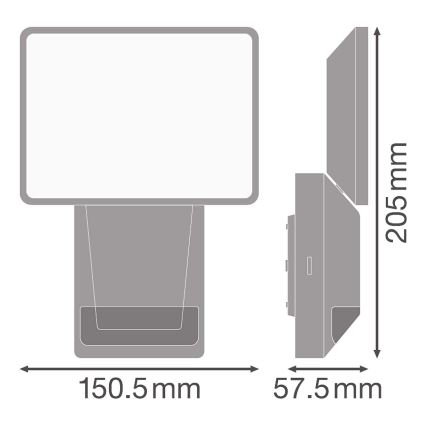 Ledvance - LED-Aussenstrahler mit Sensor FLOOD LED/15W/230V IP55