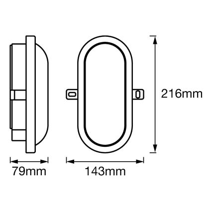 Ledvance - LED Auβen-Wandbeleuchtung BULKHEAD LED/11W/230V IP54 schwarz