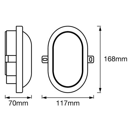 Ledvance - LED Auβen-Wandbeleuchtung BULKHEAD LED/6W/230V IP54 schwarz