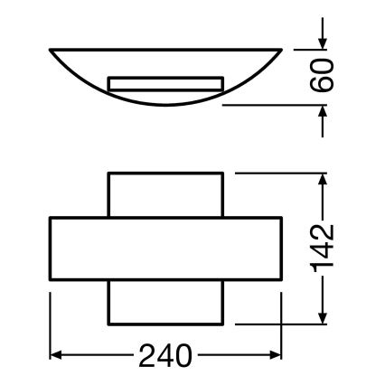 Ledvance - LED Auβen-Wandbeleuchtung SHIELD LED/11W/230V IP44